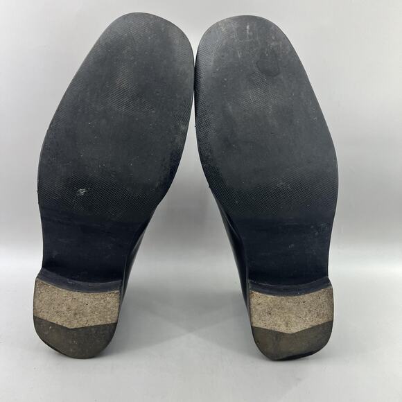 Gucci Chukka Boots Men Size 13 Black Leather Vintage Plain Toe Lace Up Mid Shoes - Picture 7 of 10